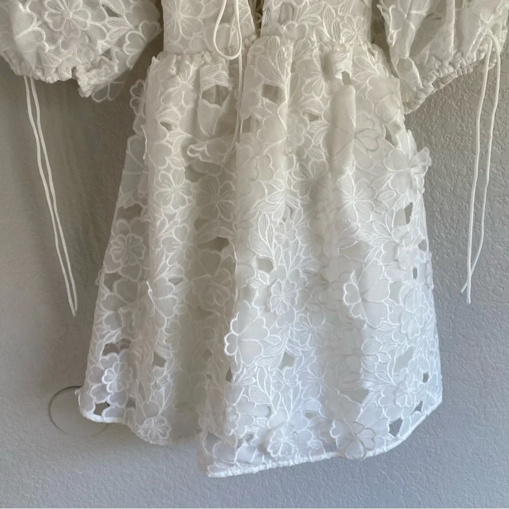 For Love and Lemons | White Leighton Mini Dress - Picture 6 of 12